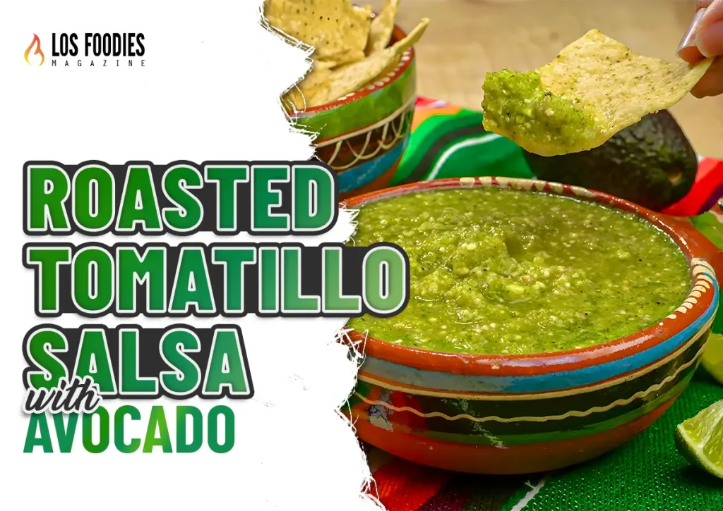 Roasted Tomatillo Salsa with Avocado