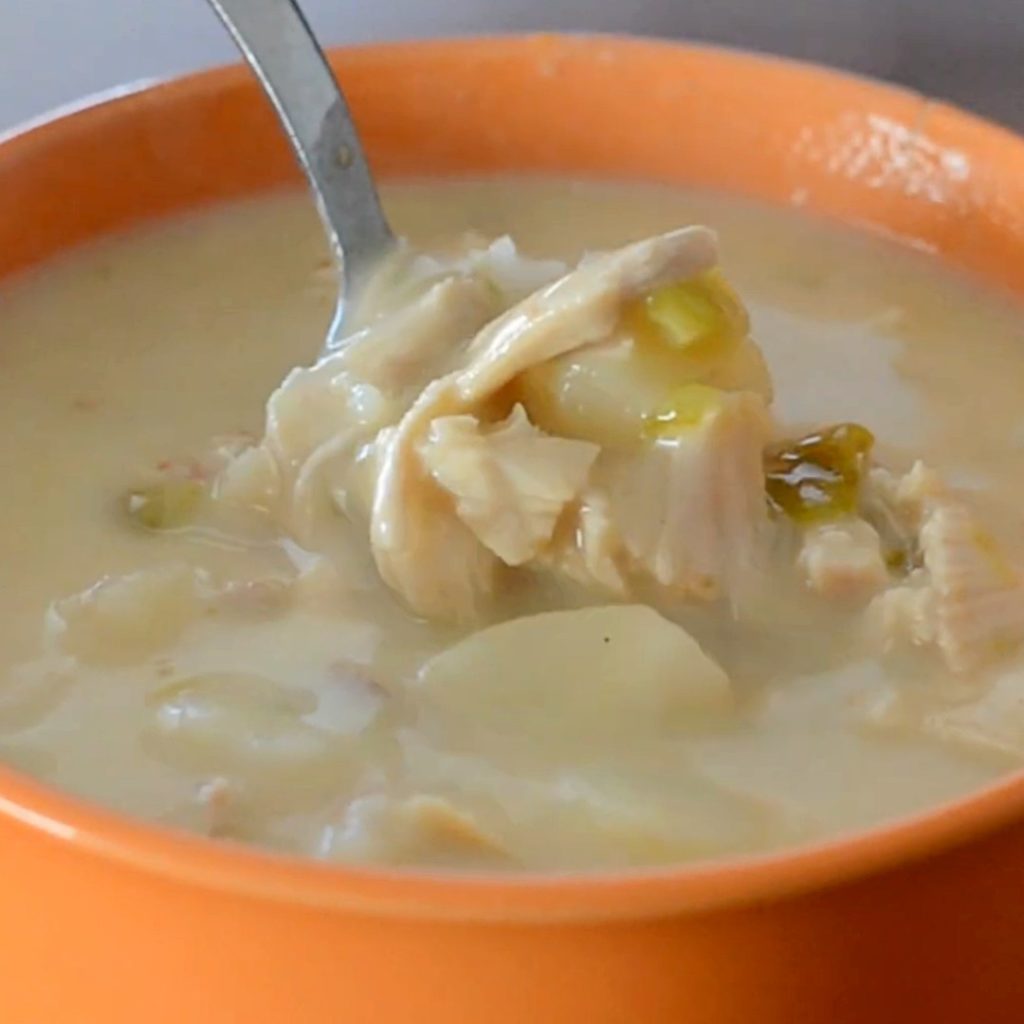 Creamy Green Chile Turkey Soup Recipe