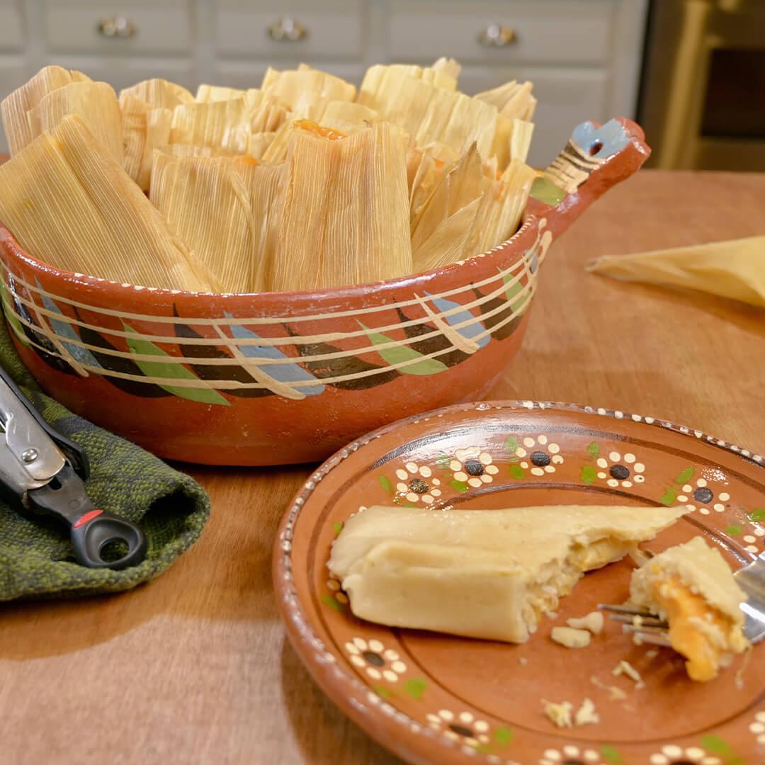 Green Chile, Chicken And Cheese Tamales Recipe