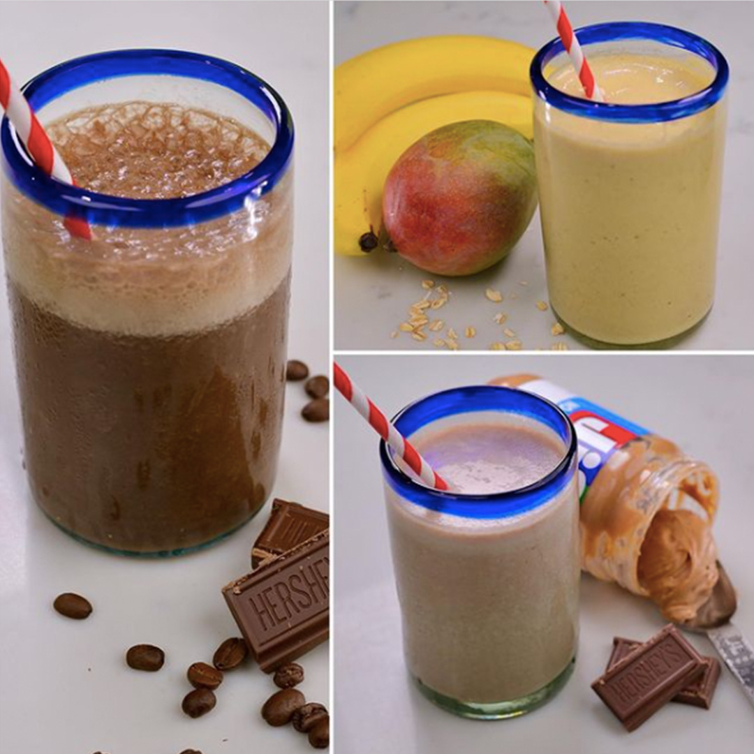 Mango, Café Mocha & Peanut Butter Banana Chocolate Smoothie Recipe