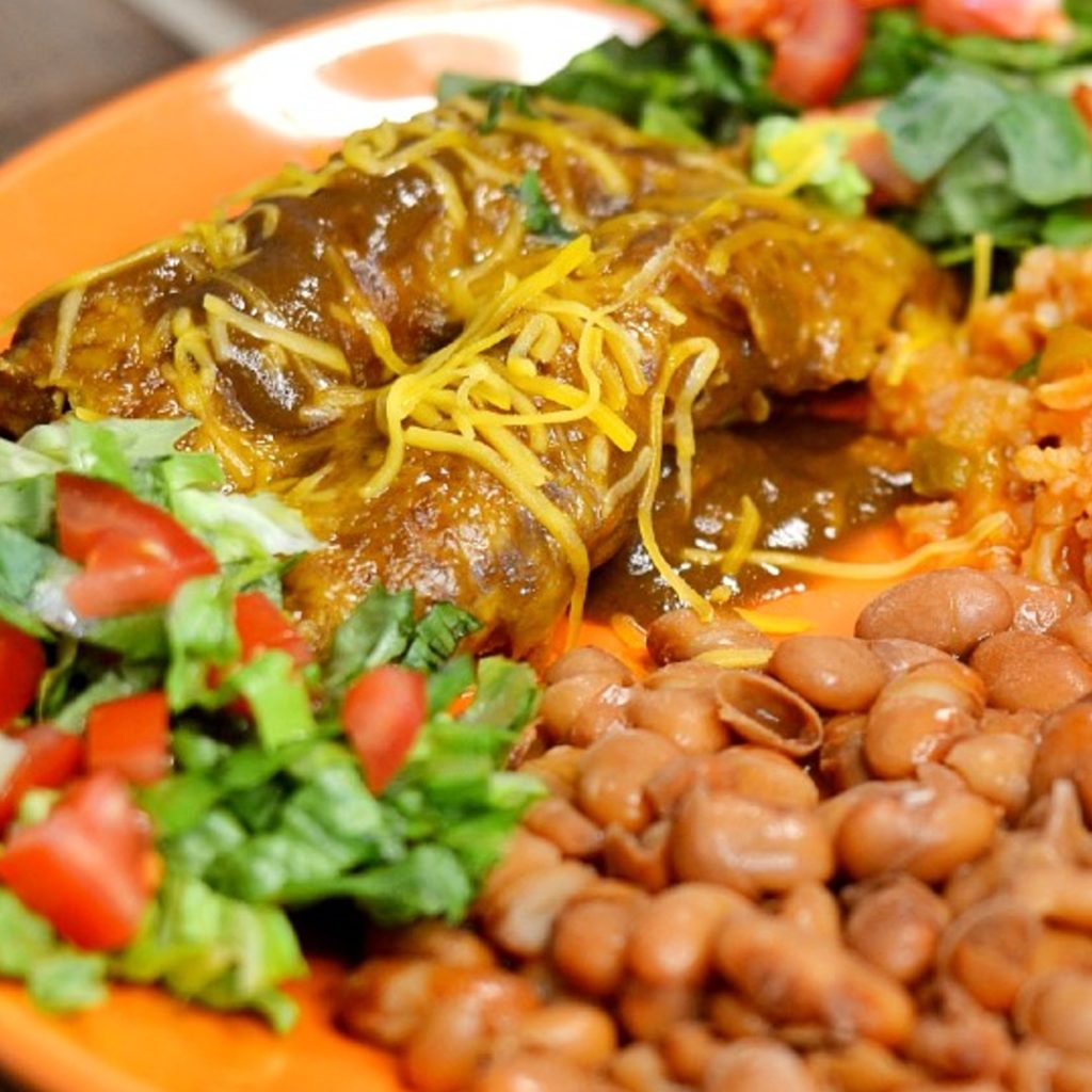 Rolled Chicken Enchiladas made with Powdered Green Chile Sauce Recipe