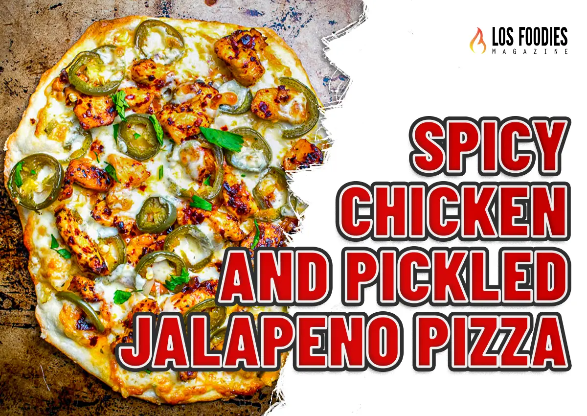 Spicy Chicken and Pickled Jalapeno Pizza