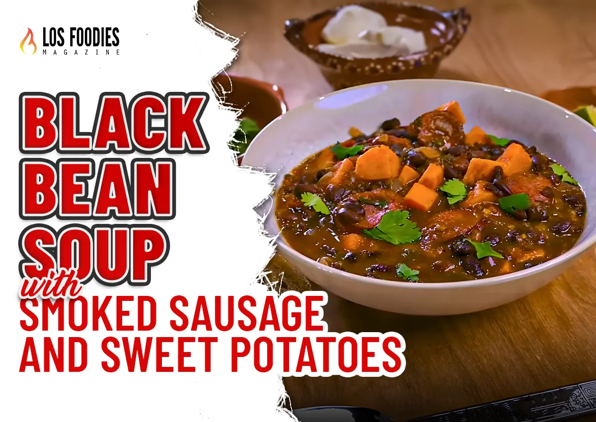 Black Bean Soup With Smoked Sausage and Sweet Potatoes