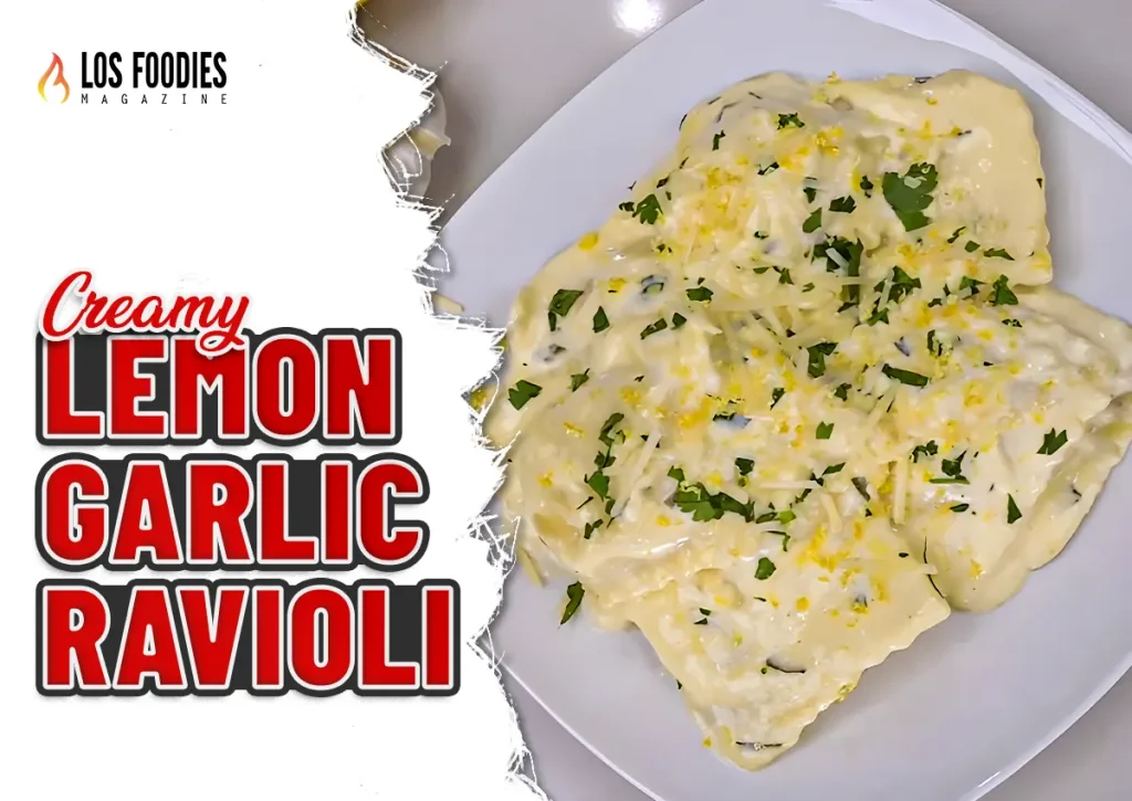 Creamy Lemon Garlic Ravioli