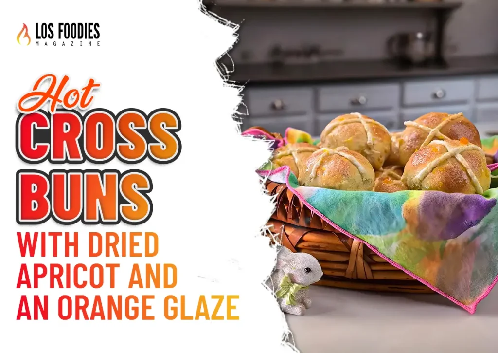 Hot Cross Buns With Dried Apricot and an Orange Glaze